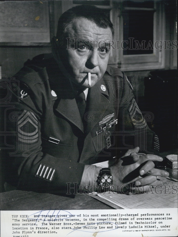 1969 Rod Steiger Is Volatile Veteran In The Sergeant By Warner Bros - Historic Images