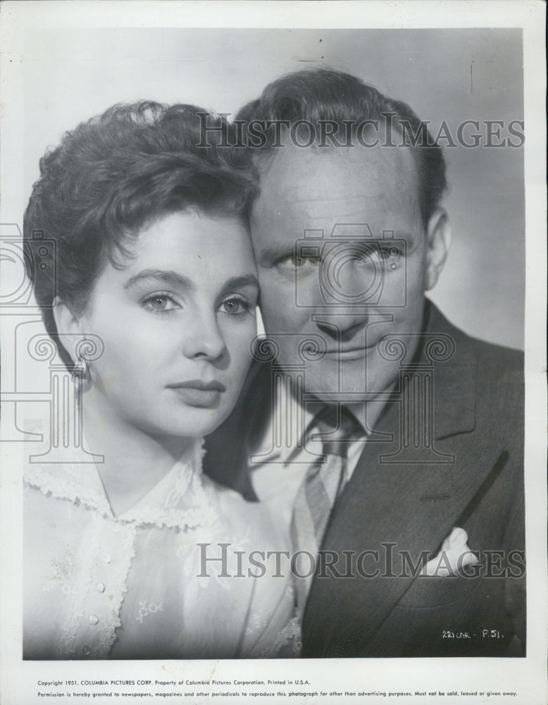 1951 Press Photo Jean Simmons and Trevor Howard stars in Clouded Yellow - Historic Images