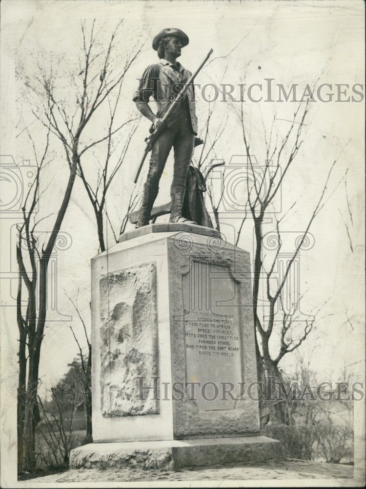 1942 Statue Concord Minute Man Sculpture monument - Historic Images