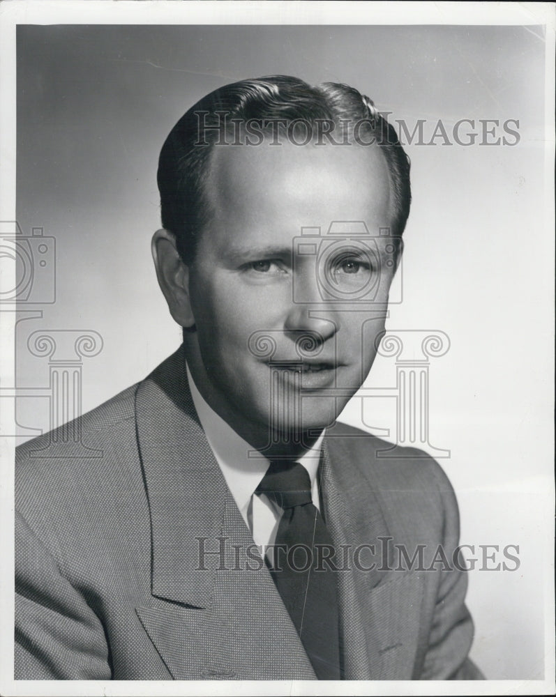 Press Photo Jerry Doggett,KLIF,Dallas Texas,Radio sportscaster - Historic Images