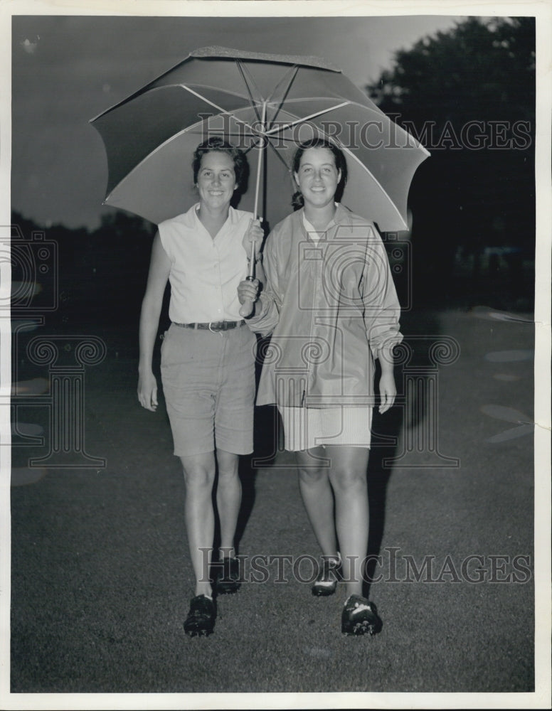 1964 Penny Kerdt Thorngate Country Club Sue Cohen after storm - Historic Images