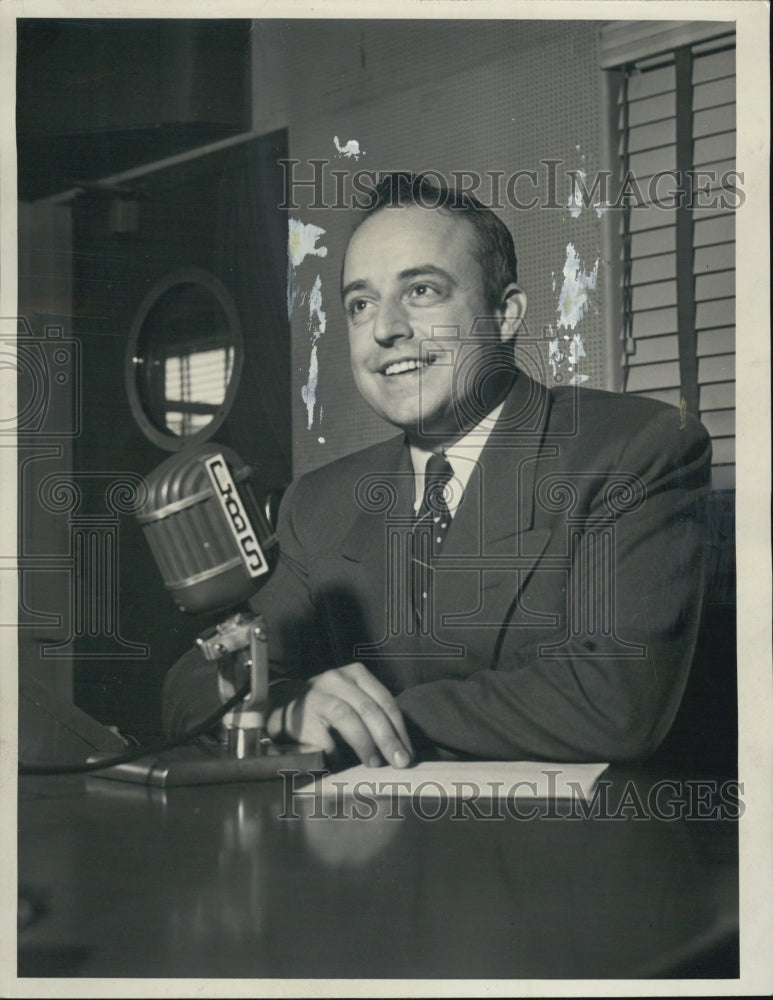 1952 Press Photo John Derr CBS Radio - Historic Images