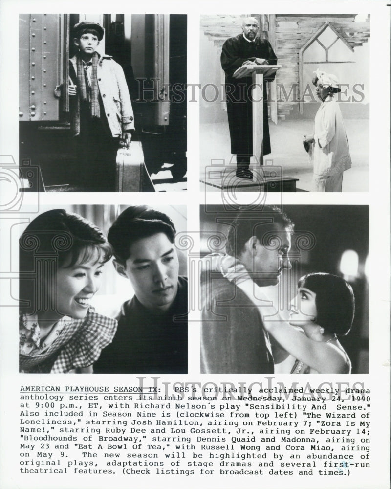 1990 Press Photo American Playhouse SEason Richard Nelson Actor Russell Wong - Historic Images