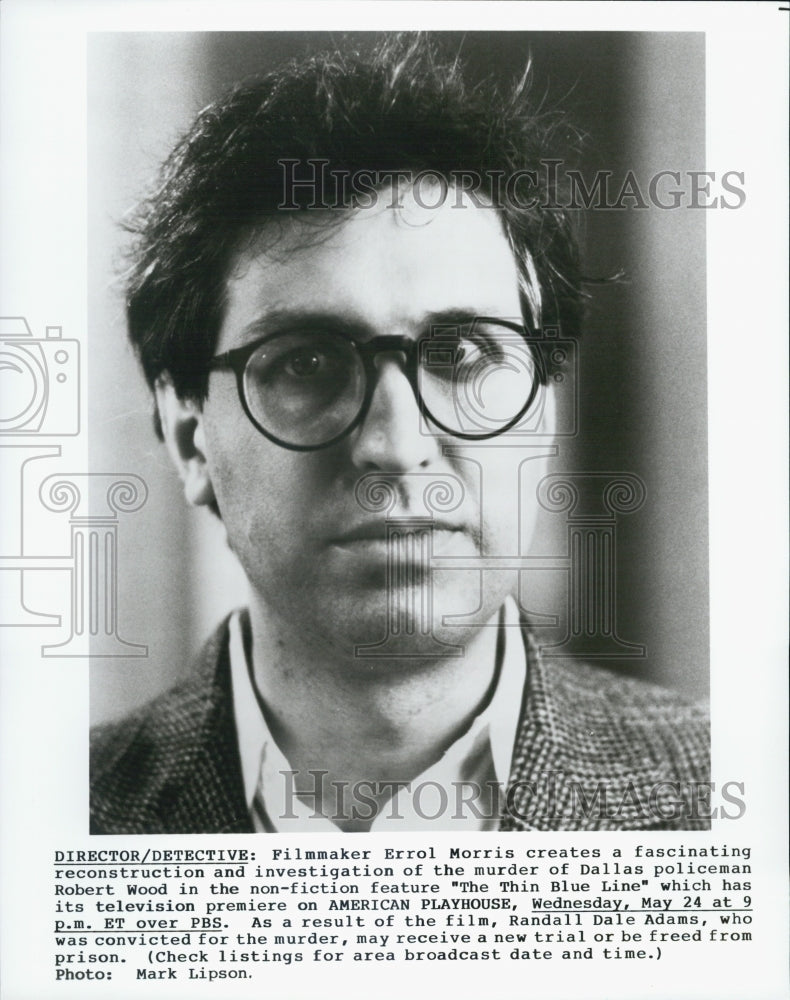 1989 Press Photo Errol Morris Director The Thin Blue Line - Historic Images