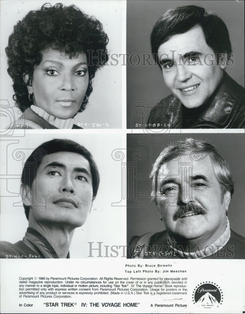 1992 Press Photo Nichelle Nochols Walther Koenig James Doohan George Takei - Historic Images