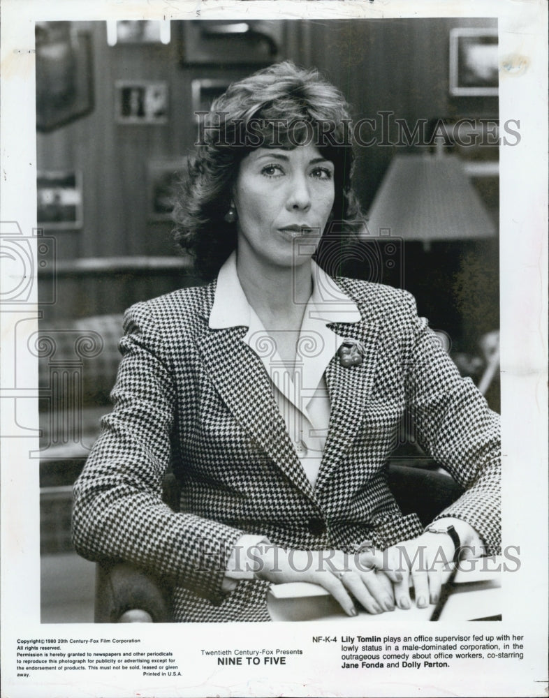 1982 Press Photo Comic Actress Lily Tomlin Stars in Nine To Five COPY - Historic Images