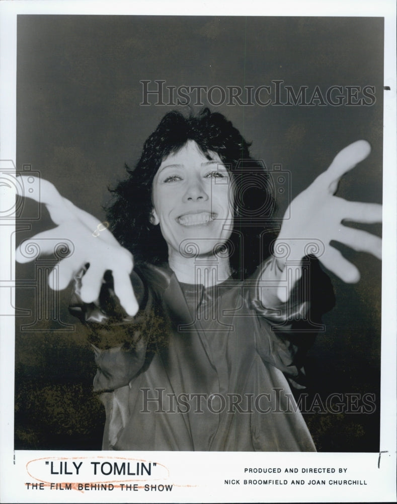 1987 Press Photo Lily Tomlin Stars In Lily Tomlin The Film Behind The Show COPY - Historic Images