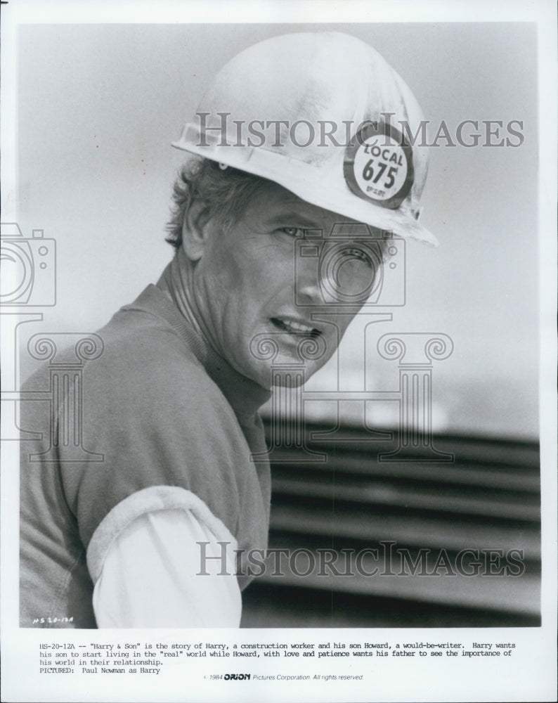 1984 Press Photo Harry &amp; son movie Actor Paul Newman As Harry - Historic Images