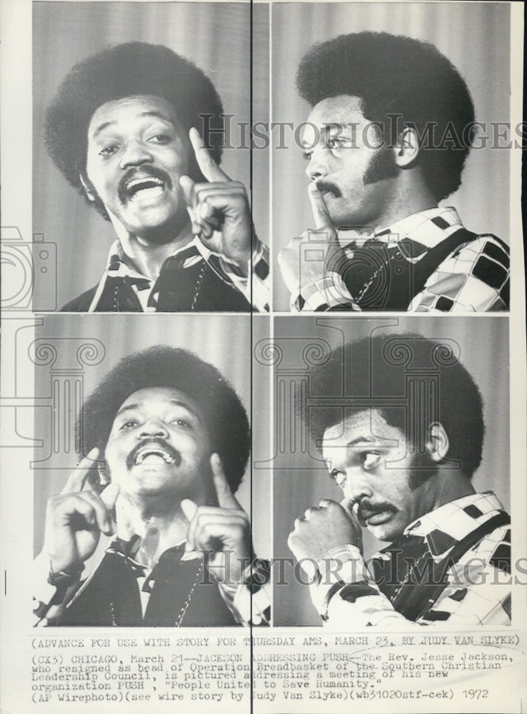 1972 Jesse Jackson Reverend Southern Christian leadership Council - Historic Images