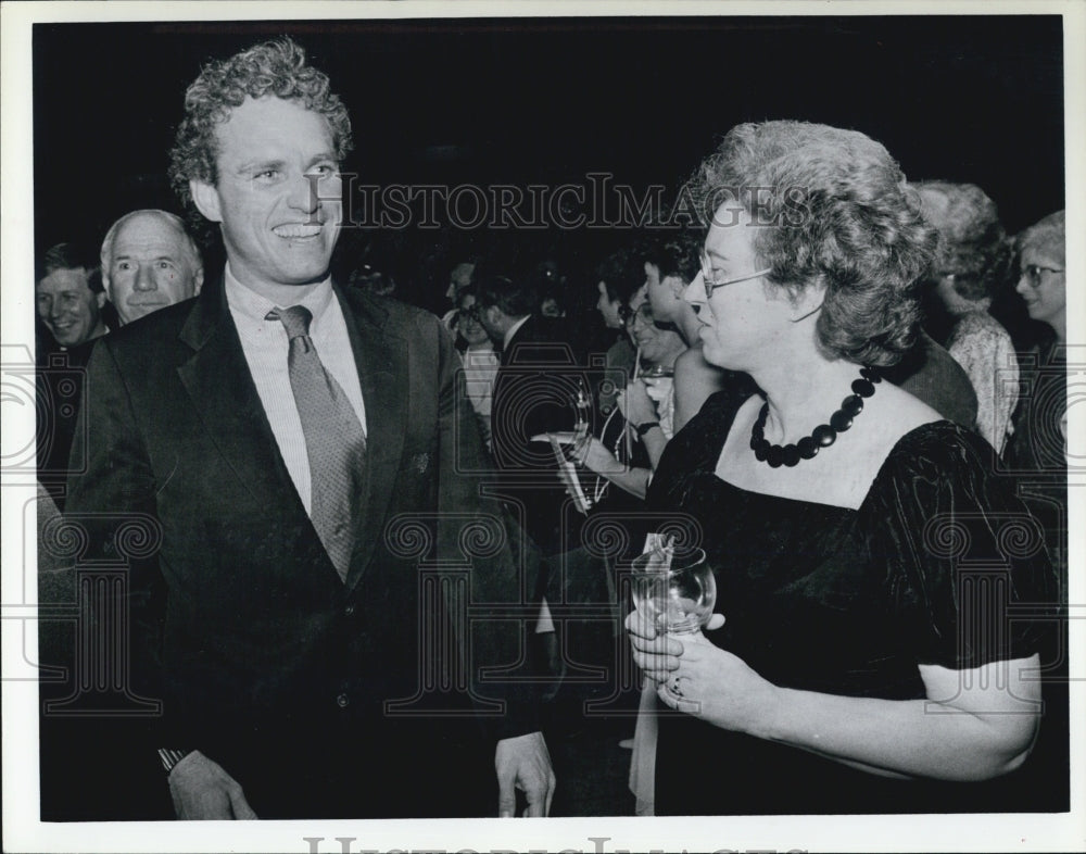 1987 Press Photo Congressman Young Joe Kennedy At Inaugural Ball In Boston - Historic Images