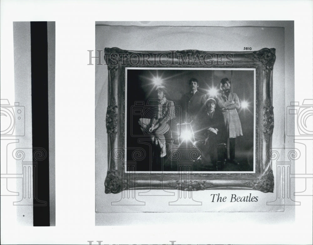 Press Photo Snapshot Of The Beatles Group Picture Framed - Historic Images