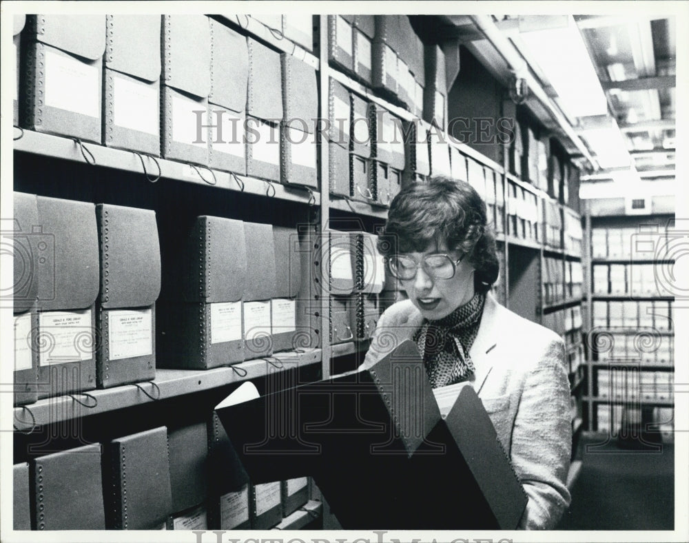 1982 Press Photo The Gerald Ford Library - Historic Images
