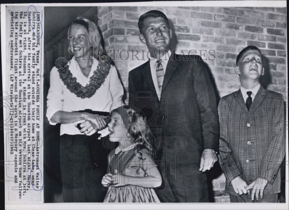 1962 Walter Schirra and family after Mercury mission. - Historic Images