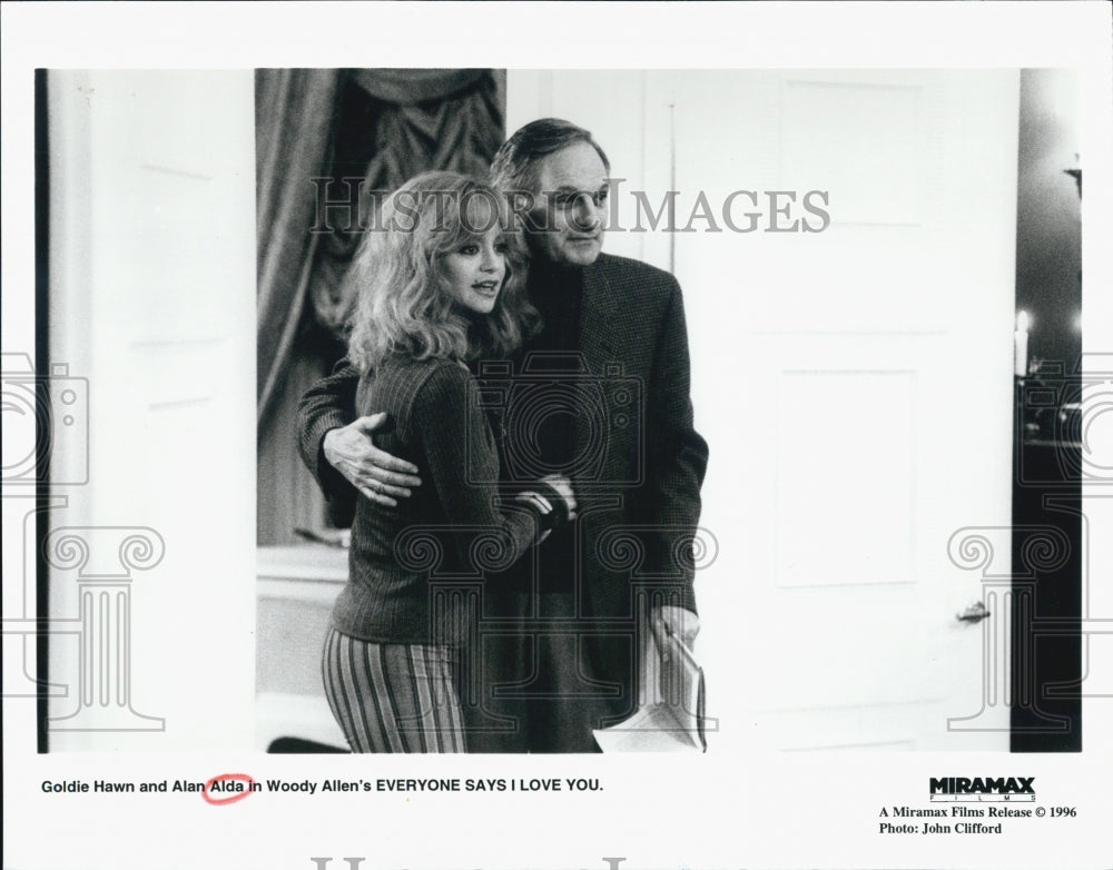 1997 Press Photo Goldie Hawn and Alan Alda in Everyone Says I Love You - Historic Images