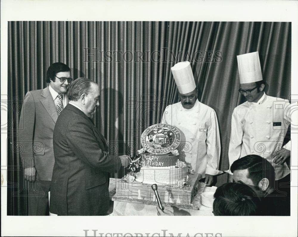 1974 Cake fort Chicago 137th Anniversary. - Historic Images