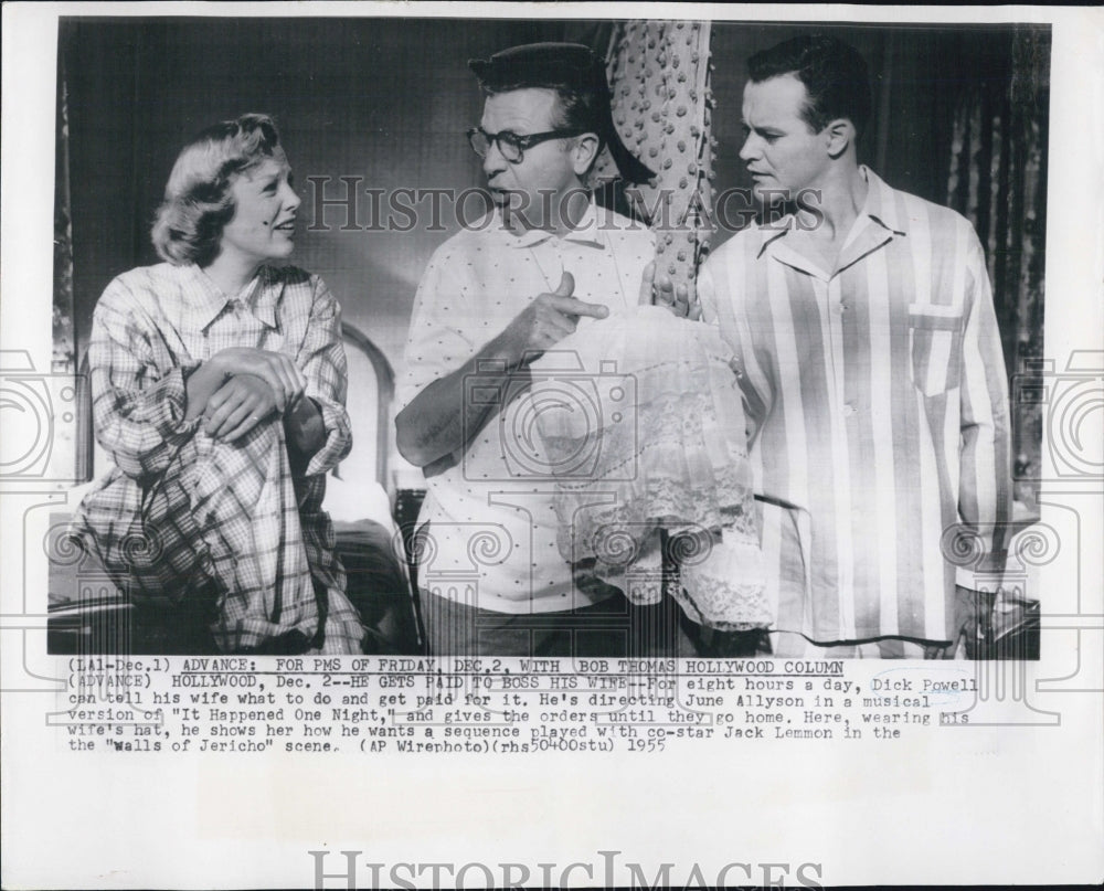 1955 Dick Powell director June Allyson It Happened One Night - Historic Images