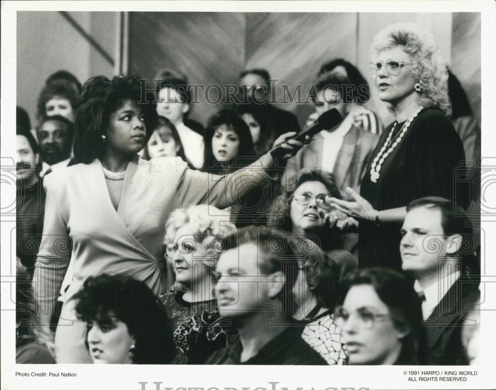1991 Press Photo American Media Proprietor And Talk Show Host Oprah Winfrey - Historic Images