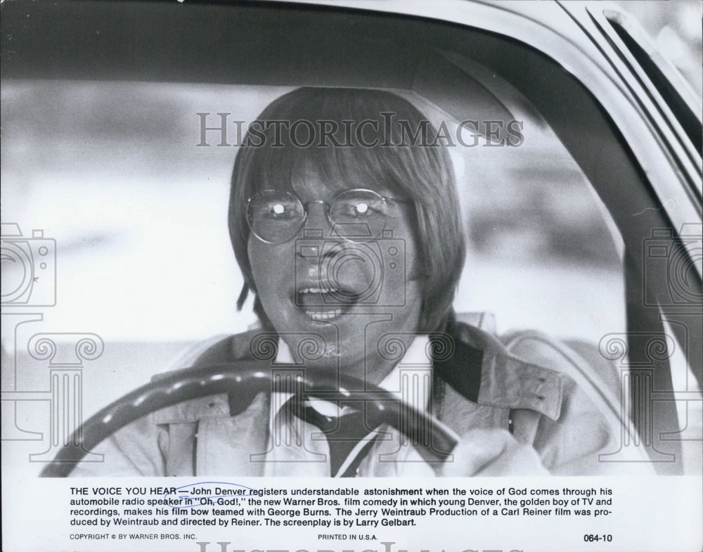 1978 Oh, God! Film Actor John Denver In Automobile - Historic Images