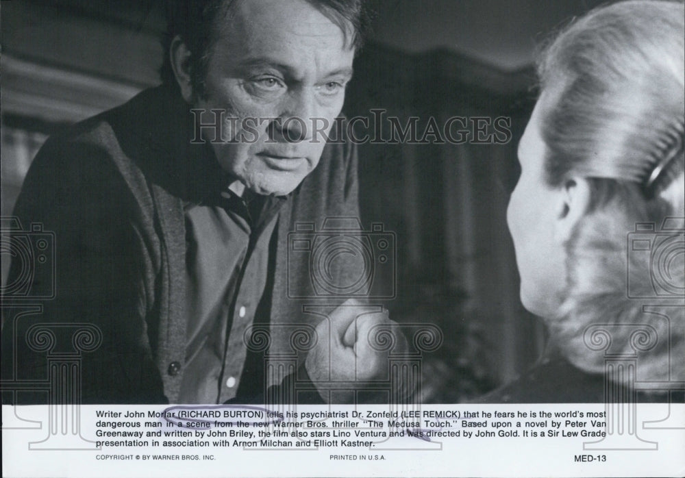 1976 The Medusa Touch Film Richard Burton Lee Remick Scene - Historic Images