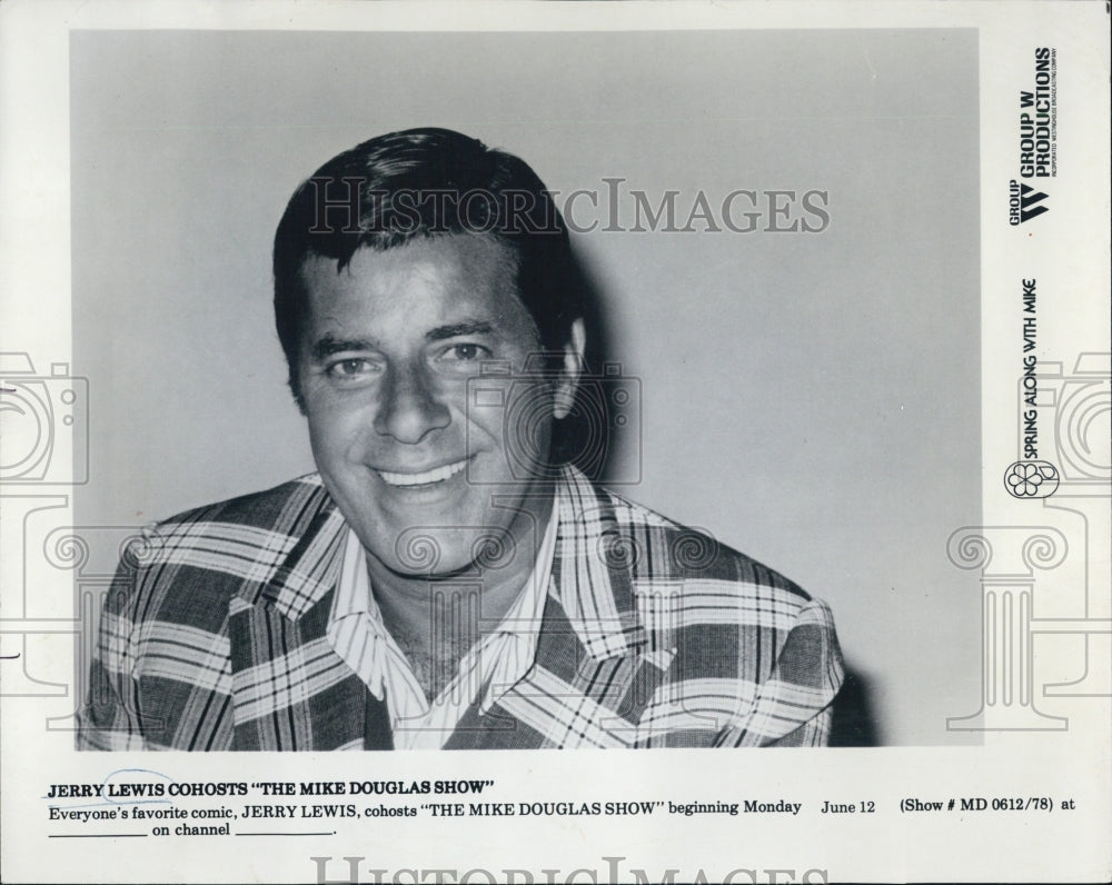 1978 Comedian Jerry Lewis Smiling Comic Cohost &quot;Mike Douglas Show&quot; - Historic Images