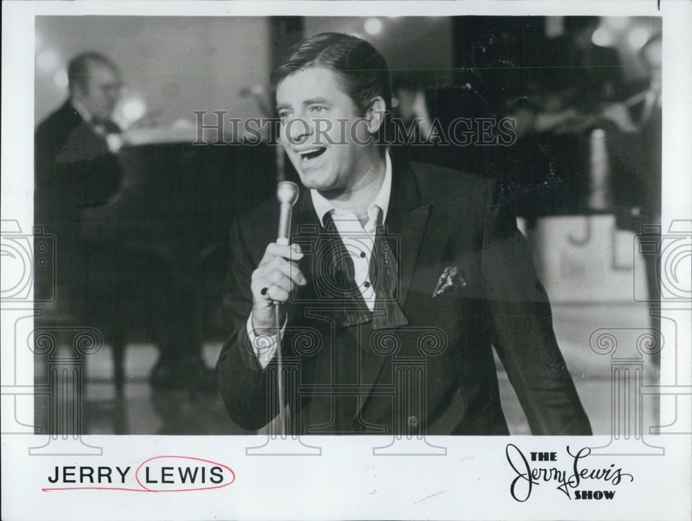 1987 Press Photo Comedian Singer &quot;Jerry Lewis Show&#39; Hollywood Movie Star - Historic Images