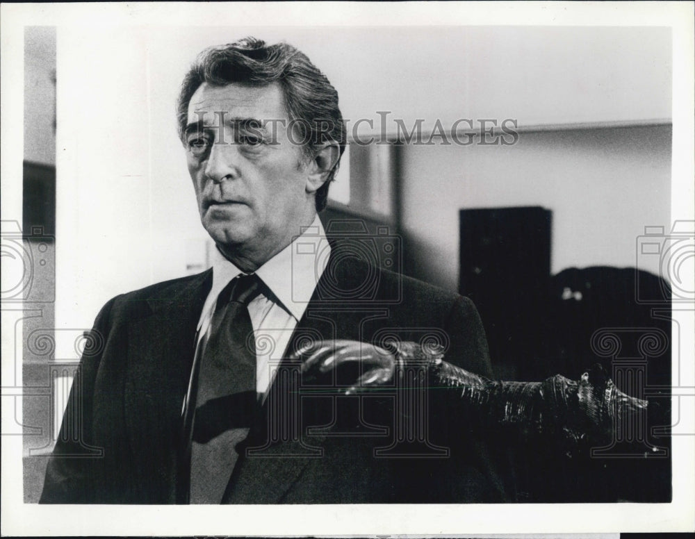 1980 Press Photo Robert Mitchum/Actor/Author/Singer/Composer - Historic Images