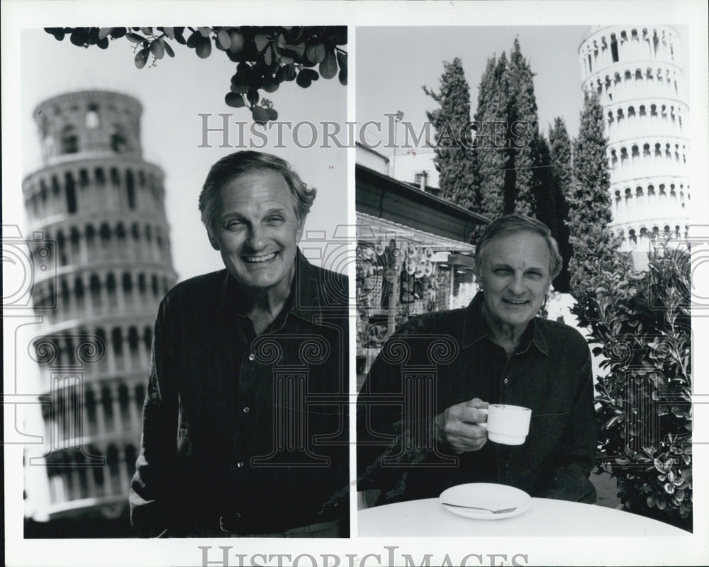 1996 Press Photo Alan Alda in Italy - Historic Images