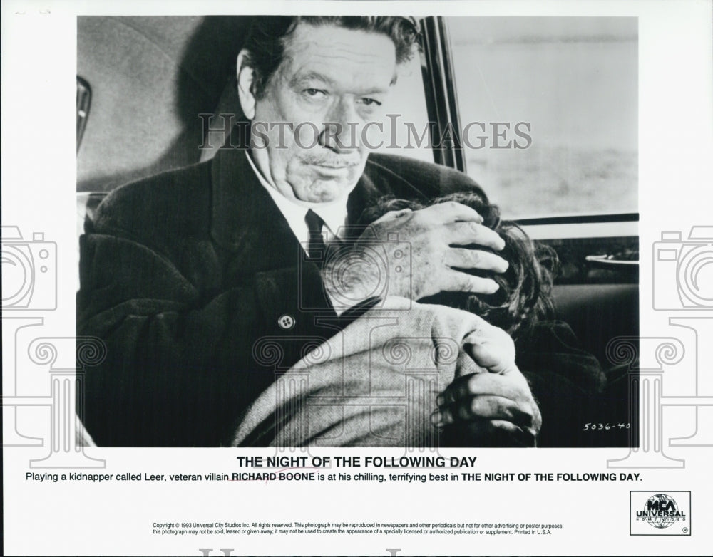 1993 Press Photo The Night of the Following Day Richard Boone Leer Universal - Historic Images