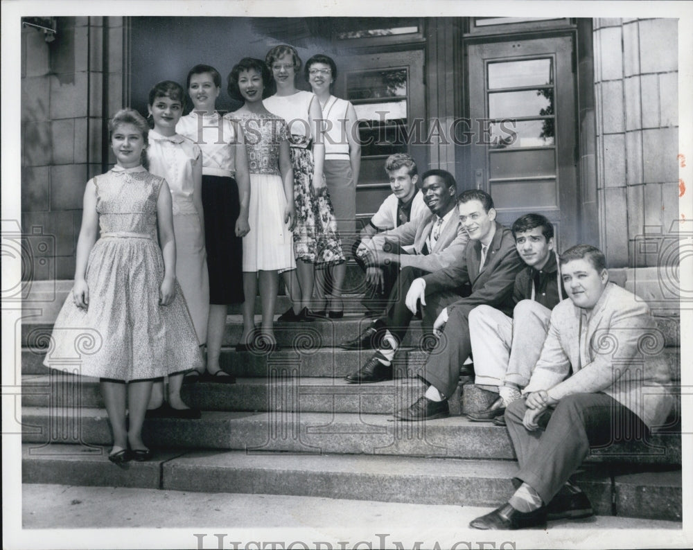 1959 Youth Achievement award nominees from Wells High School - Historic Images