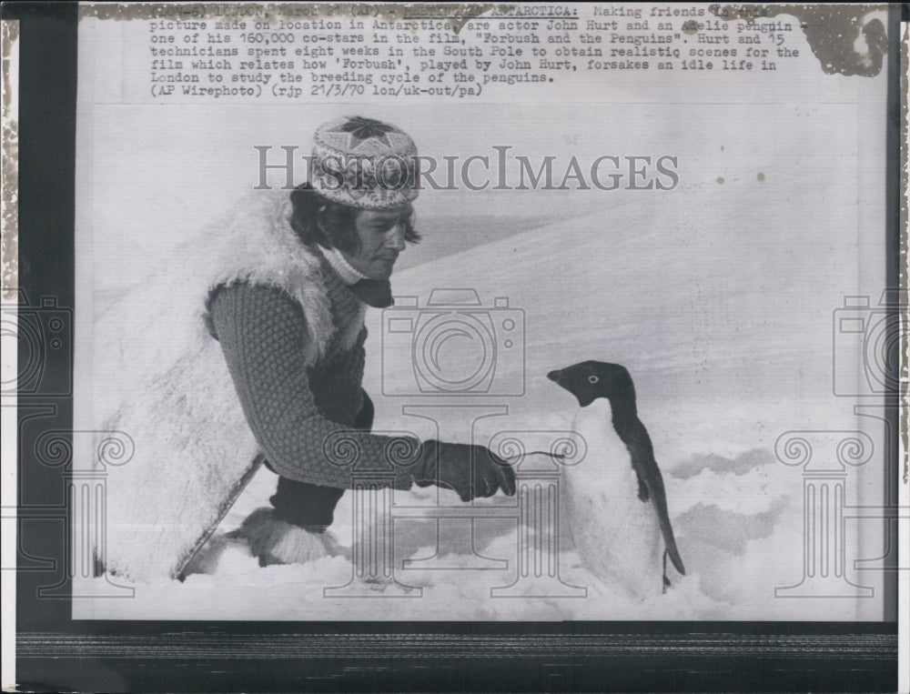 1970 Making friends in the Antarctica - Historic Images