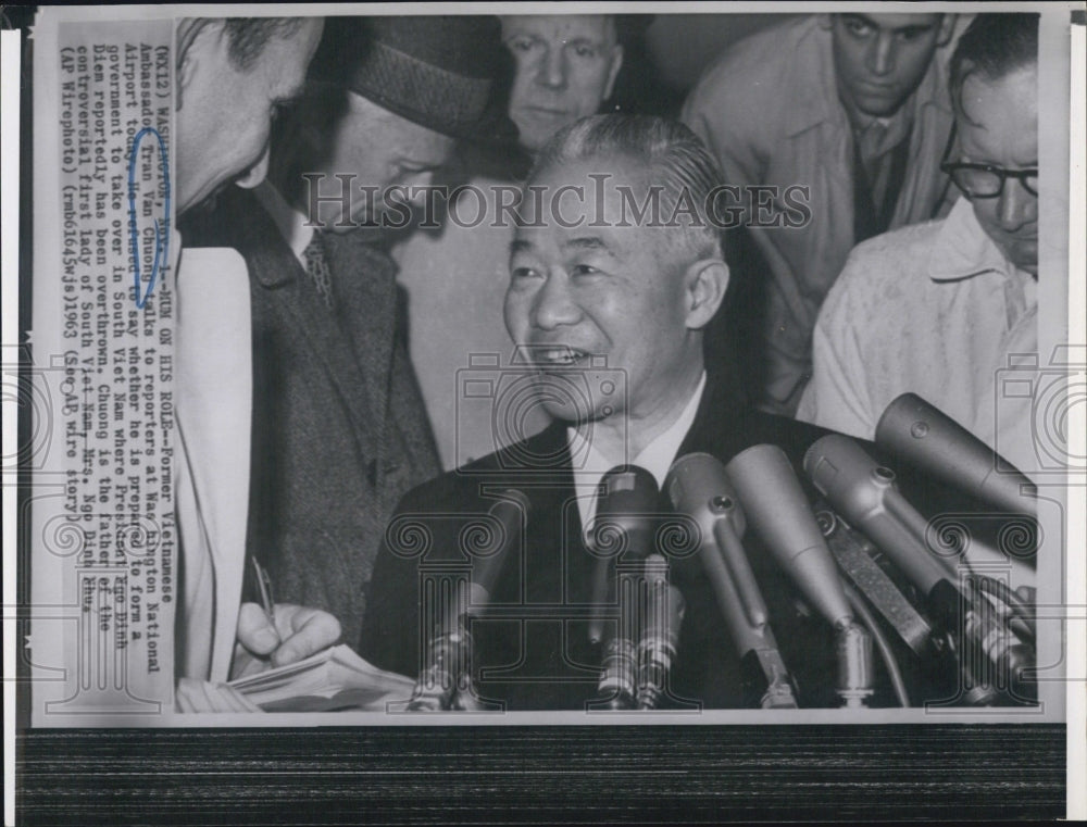 1963 Press Photo Vietnamese Ambassador Tran Van Chuong - RSG20133 - Historic Images