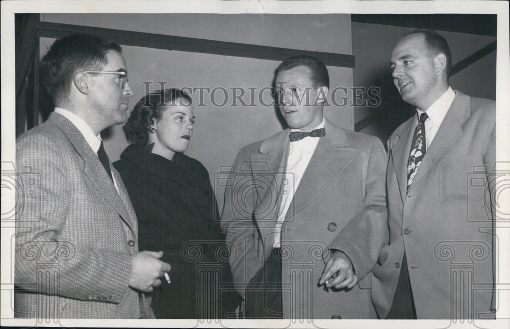 1952 Press Photo Donald Campbell, Harry T. Buclenau, William D. P. Carey Jr. - Historic Images