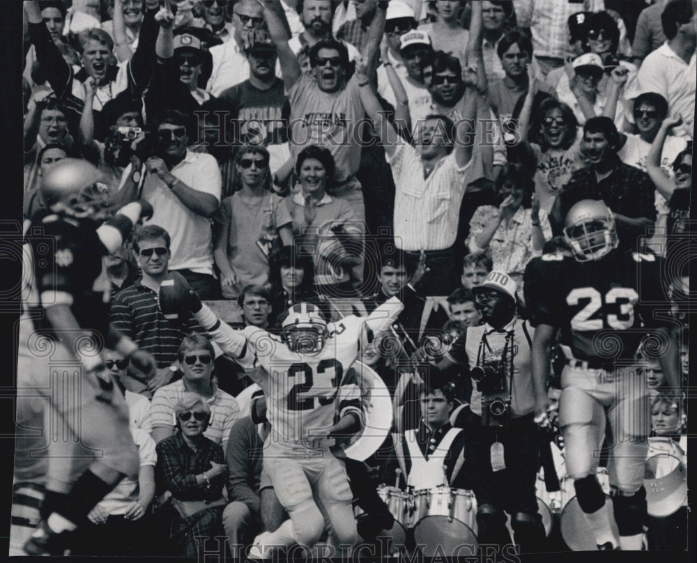 1986 Press Photo Michigan Jamie Morris College Football Player - Historic Images