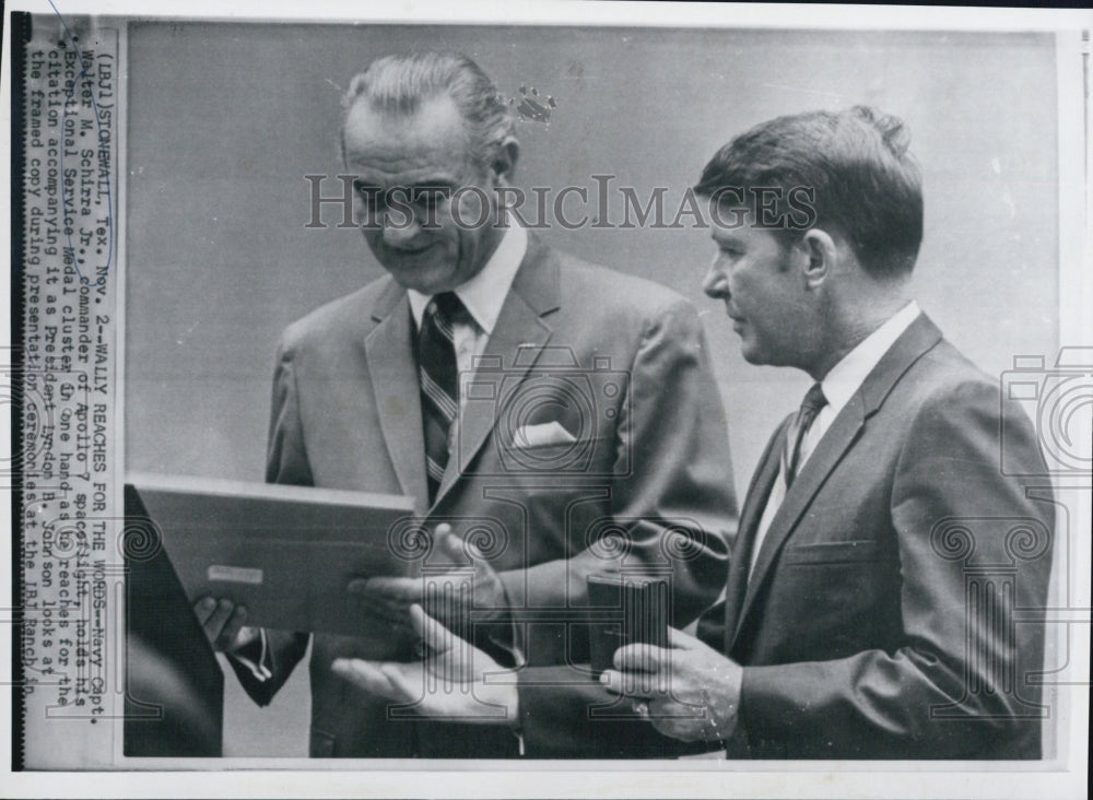 Press Photo Navy Capt. Walter M. Schirra Jr. Apollo 7 - Historic Images