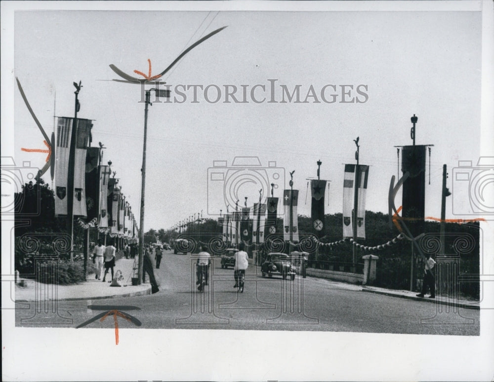 1957 Press Photo Accra Africa Ghana Main Street - Historic Images