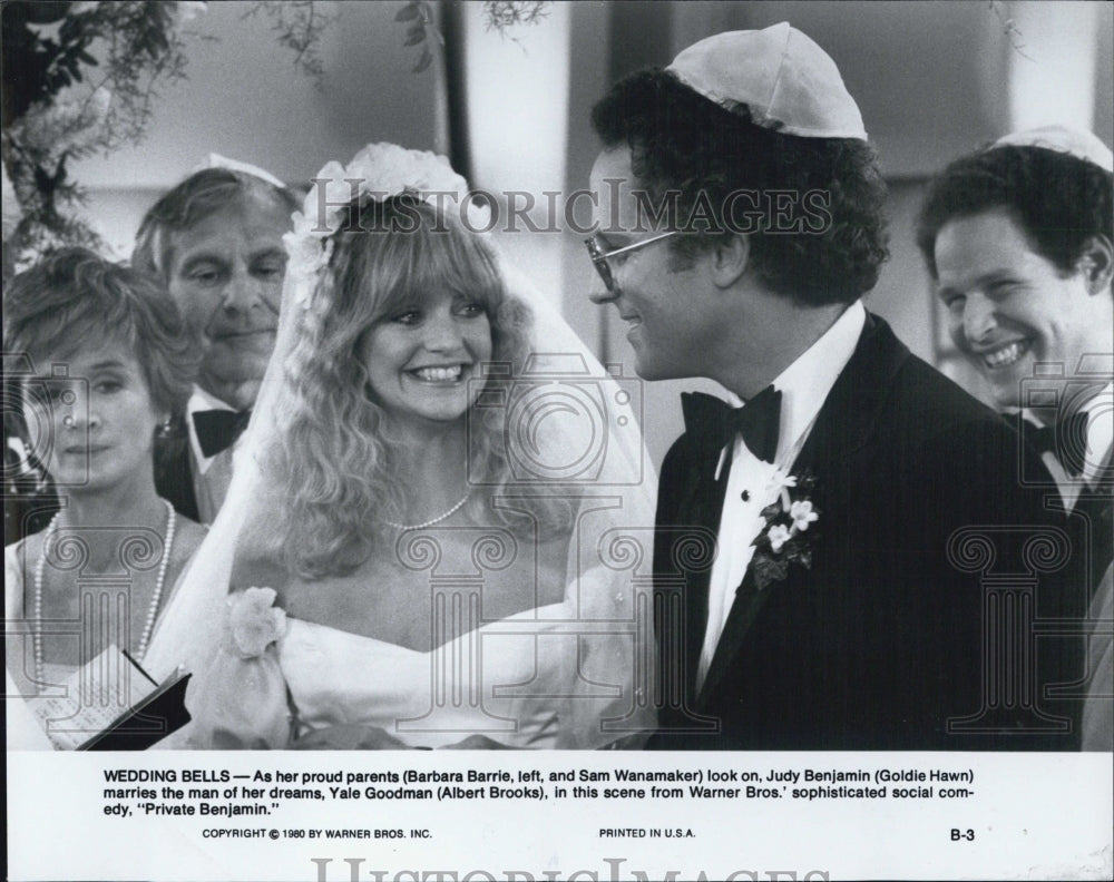 1980 Press Photo Goldie Hawn on &quot;Private Benjamin&quot; - Historic Images