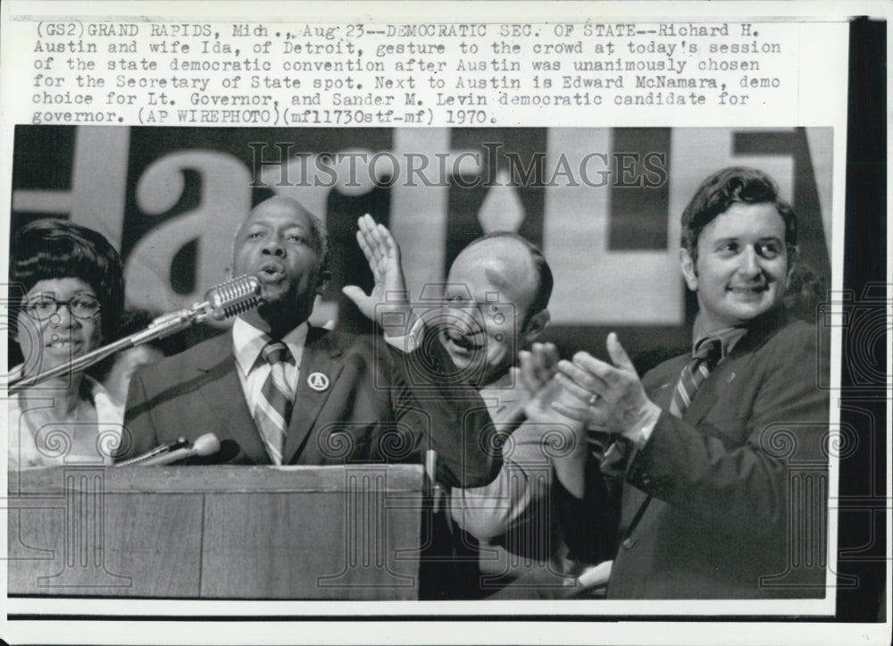 1970 Richard H. Austin and wife Ida Democratic convention sec. of - Historic Images