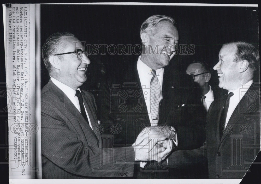 1959 United Auto Workers secretary-treasurer Emil Mazey Senator - Historic Images