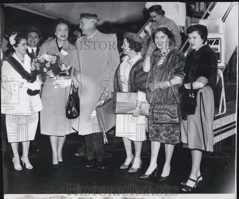 1960 Senator Symington Missouri Logan Airport Mrs. Blizard Price - Historic Images