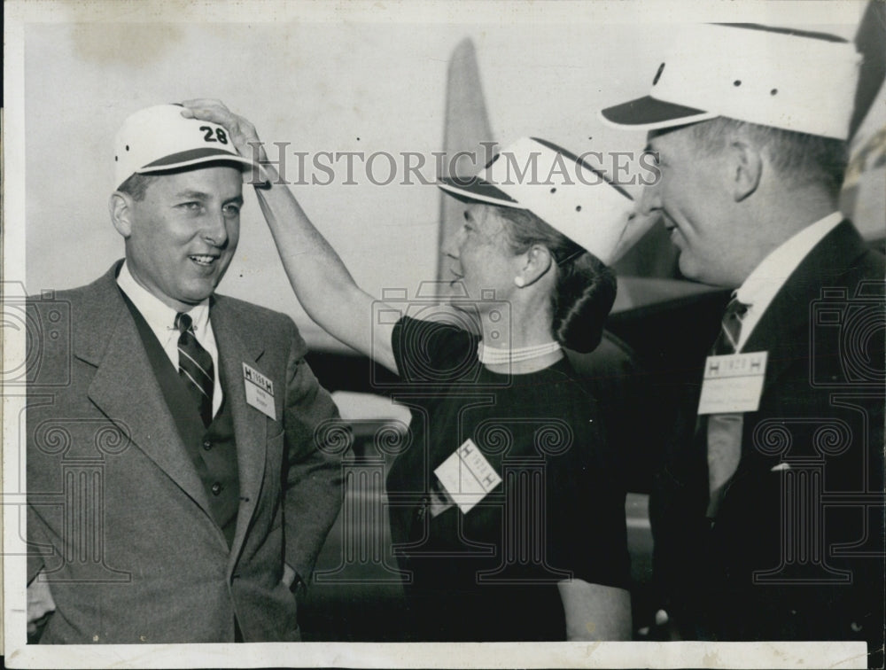 1953 James Pusey new Harvard President Mr. Mrs. Donald Hurley - Historic Images