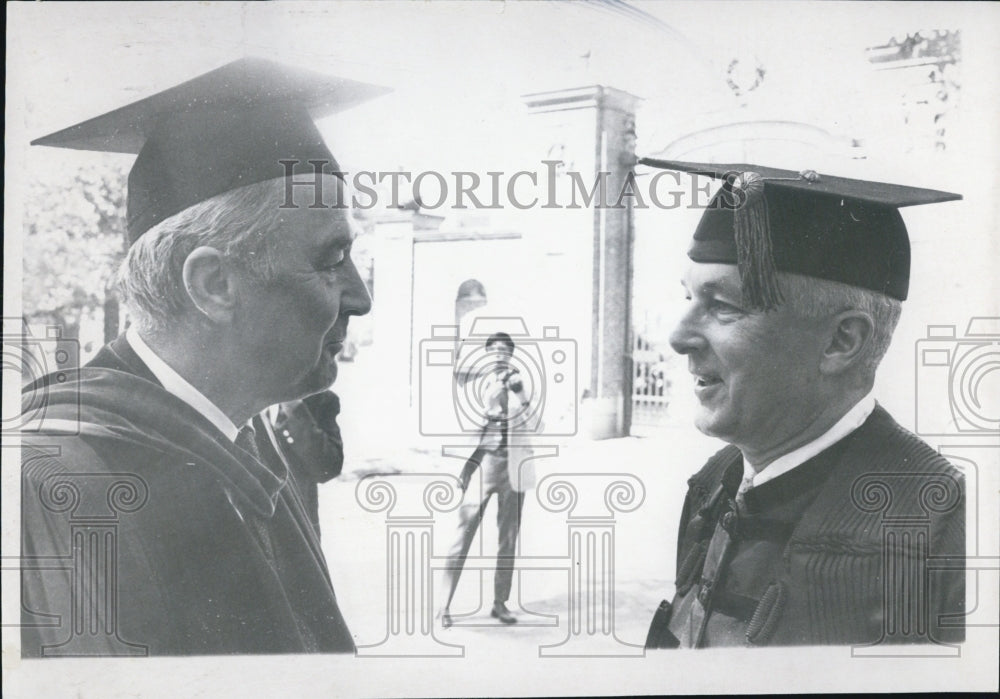 1969 Senator McCarthy With Harvard President Nathan Pusey - Historic Images