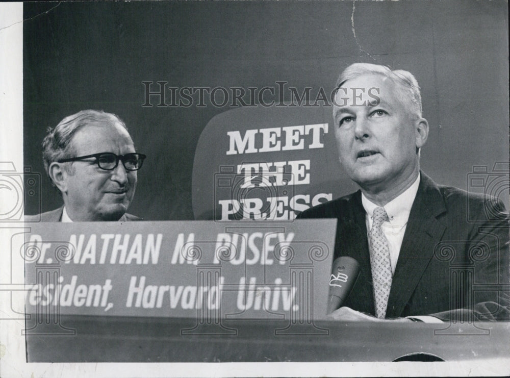 1969 Harvard President Nathan Pusey Meet the Press - Historic Images