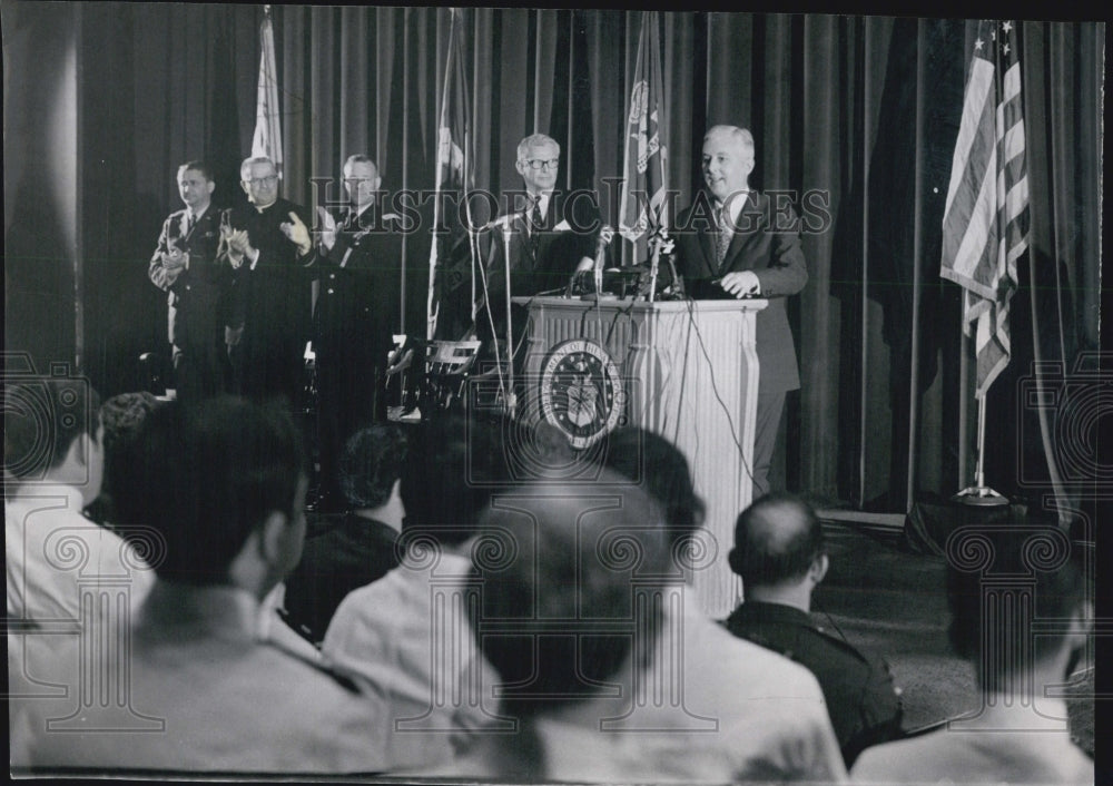 1969 Nathan Pusey/Harvard University/ROTC - Historic Images