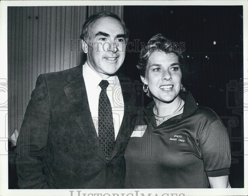 1983 Press Photo Bob And Anne Woolf, Boston Association For Retarded Children - Historic Images