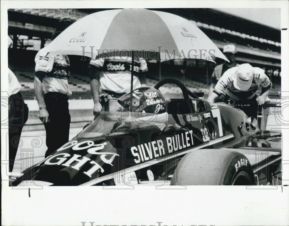 1984 Press Photo Al Unser Jr Indy Car Driver - Historic Images