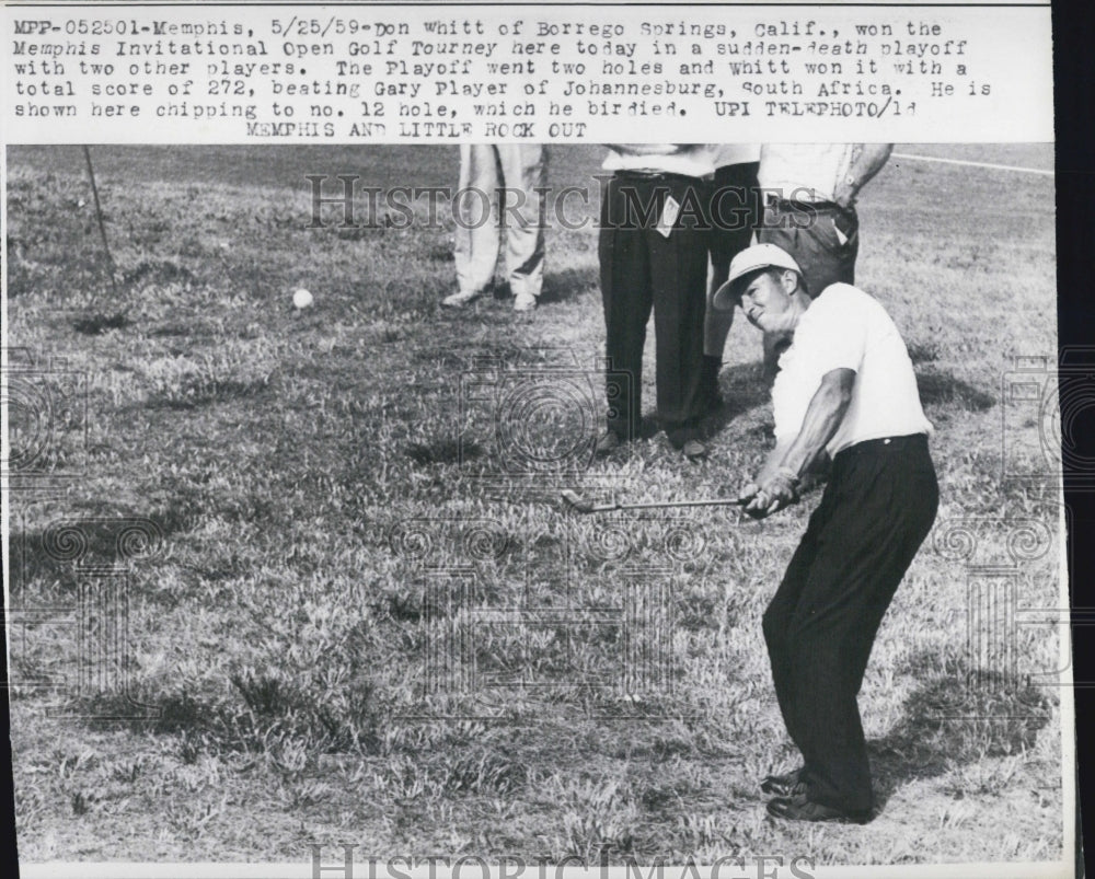 1959 Don Whitt Sudden Death Memphis Invitational - Historic Images