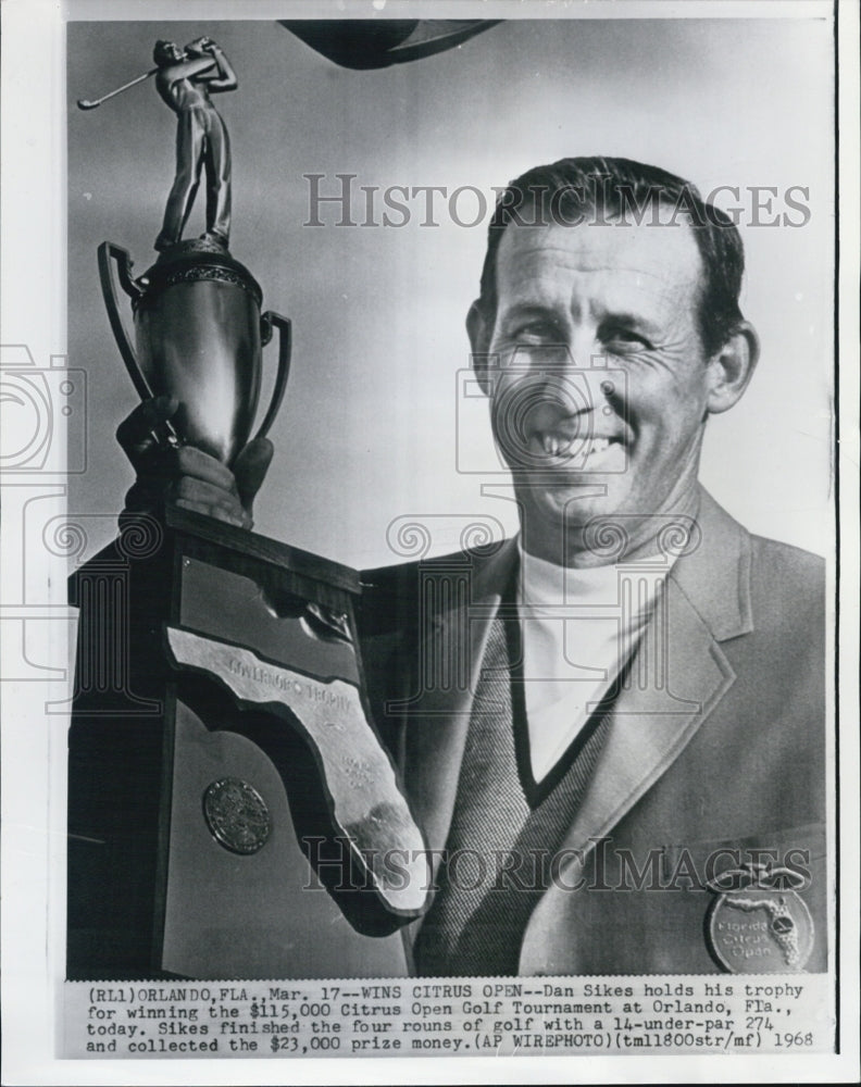 1968 Dan Sikes Won Citrus Open Tournament - Historic Images