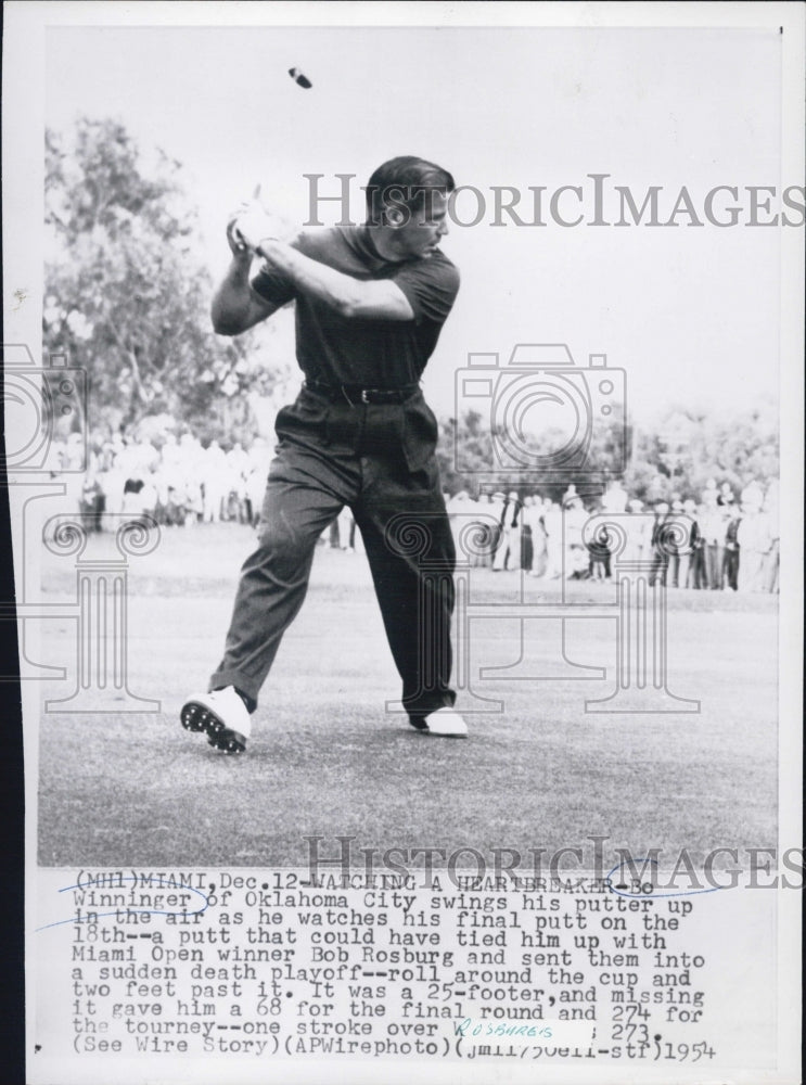 1954 Miami Open Golf Bo Winninger 18th Hole - Historic Images