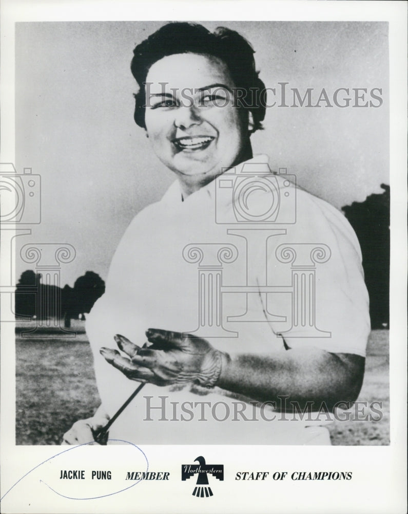 1964 Jackie Pung Member Nothwestern Staff of Champions - Historic Images