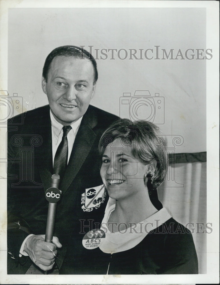 1968 Journalist Jim McKay Swimmer Donna de Varona ABC Wide World - Historic Images